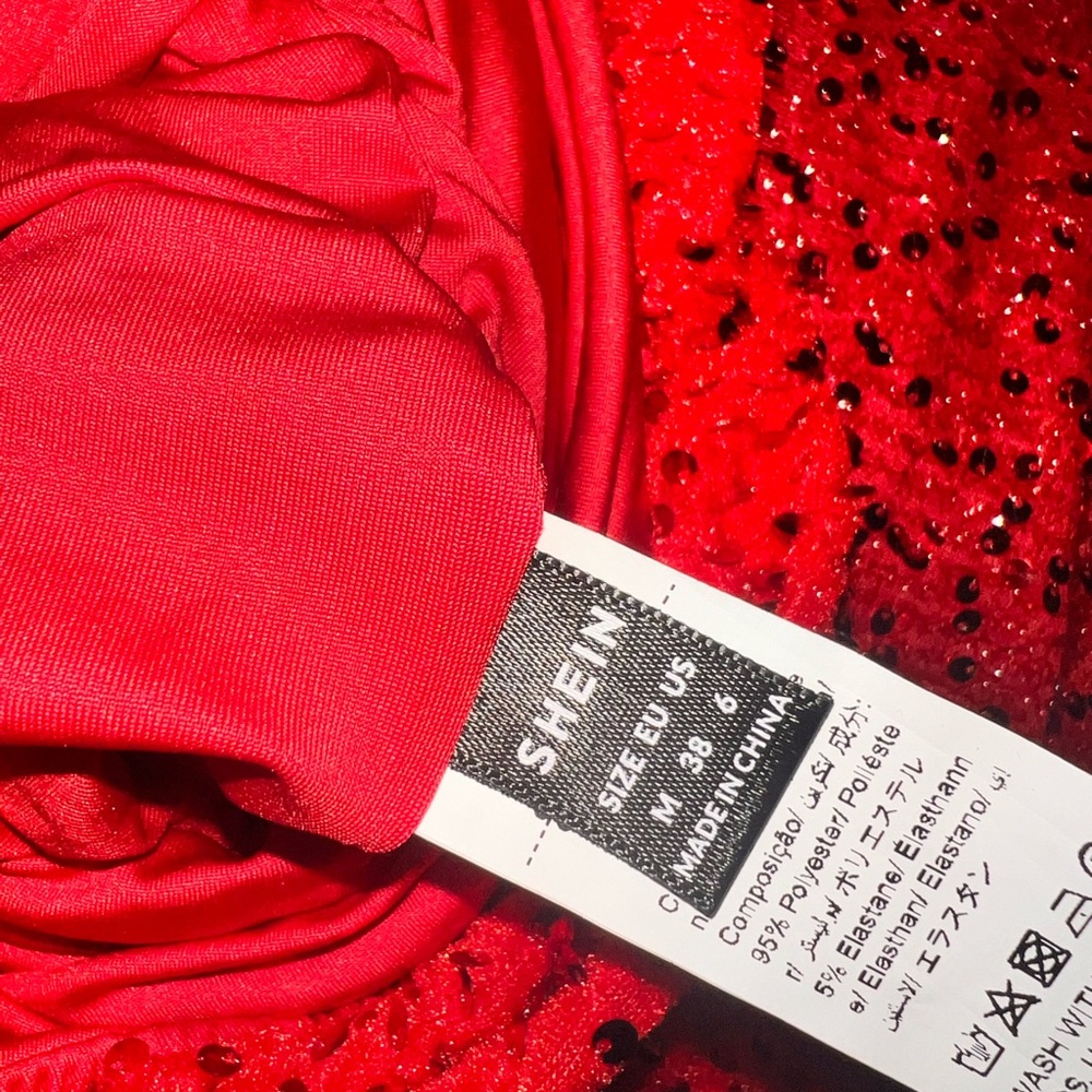Tube top dress with slit  read sequin
